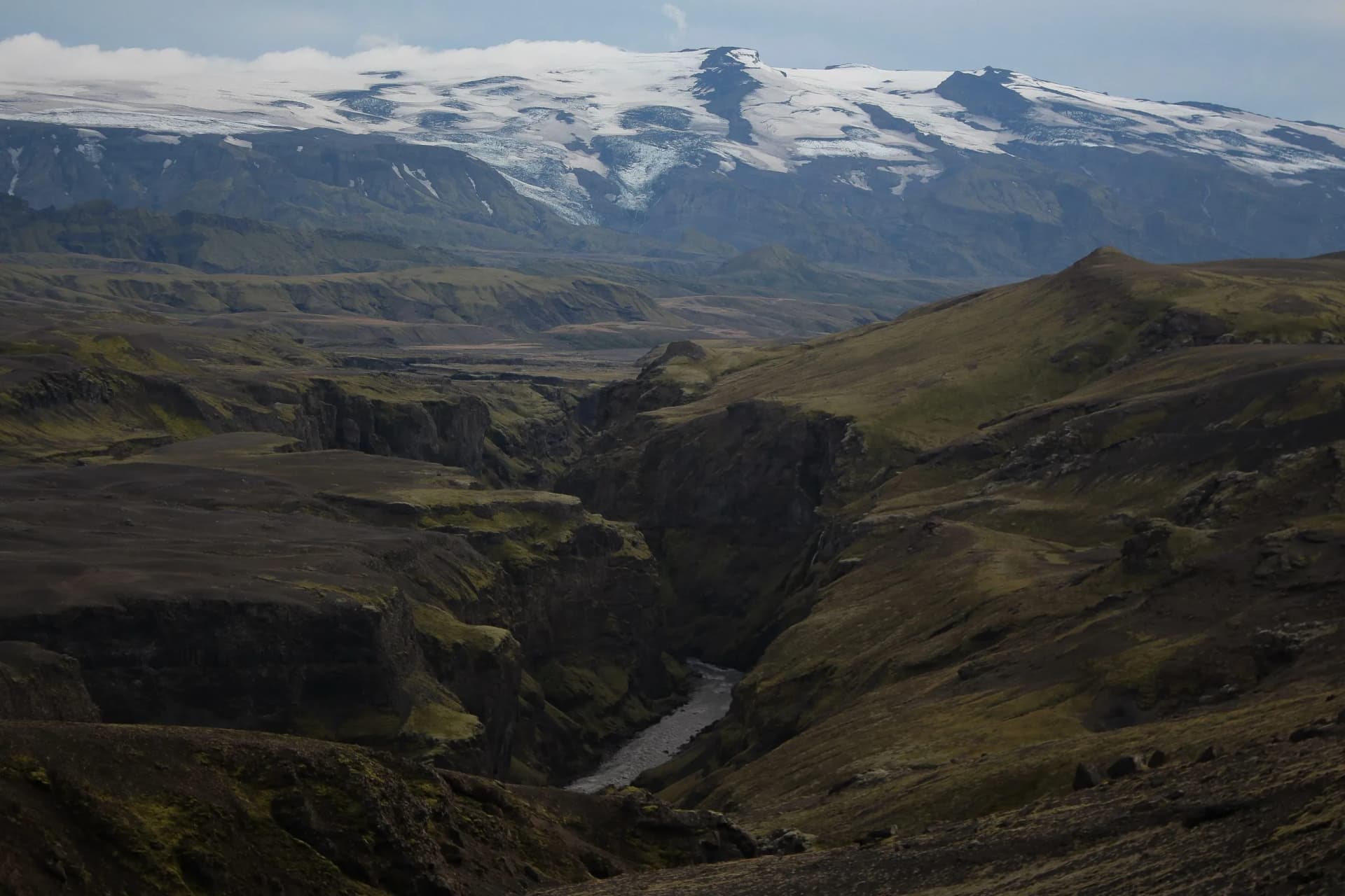 Markarfljót River and Eyjafjallajökull, Iceland