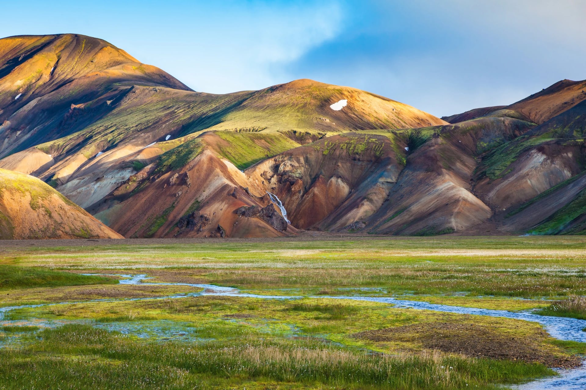 Early summer morning in the Landmannalaugar, Iceland