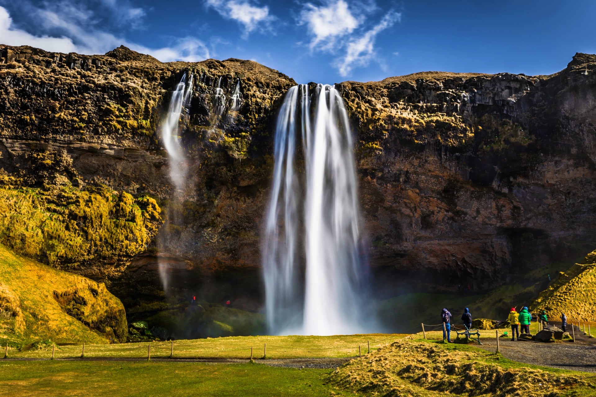 Seljalandsfoss - May 04, 2018: Seljalandsfoss waterfall, Iceland