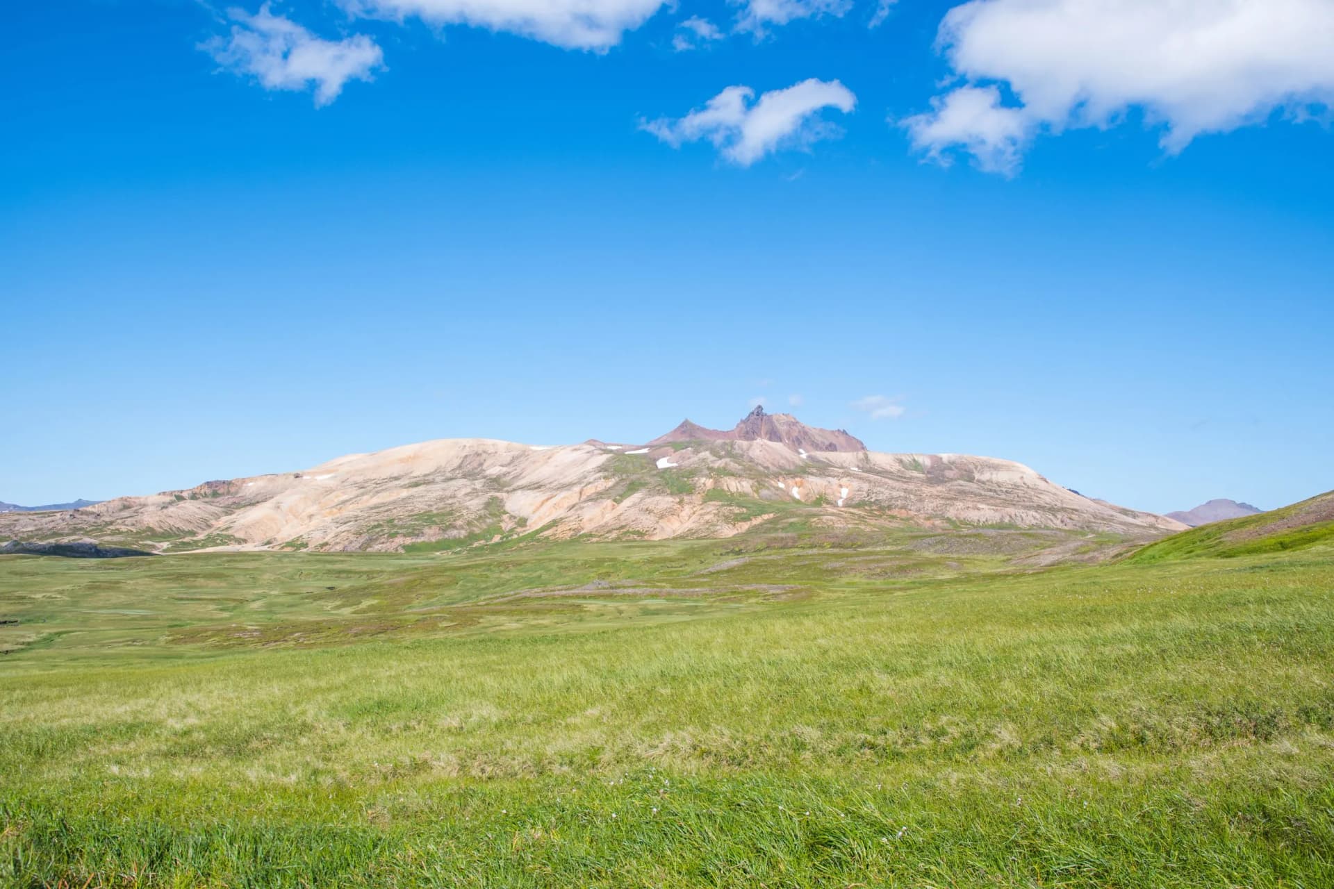 Hvitihnjukur and Stadarfjall mountain in Borgarfjordur in Iceland